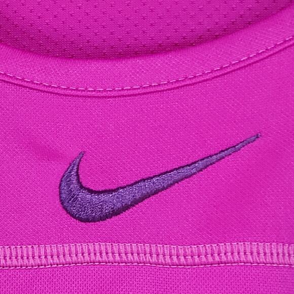 Nike Dri-Fit Racer Back Embroidered Logo Purple Top Medium - Picture 4 of 10